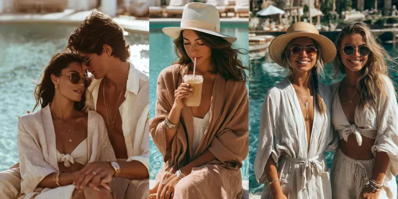 Minimalist Poolside Lifestyle Visuals generated by undefined