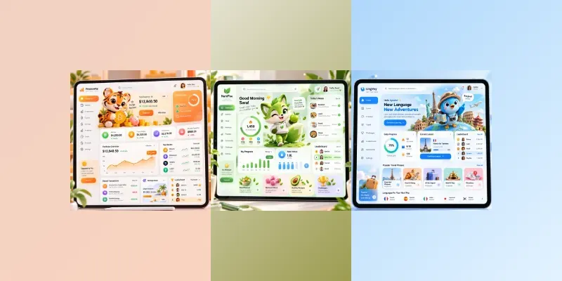 3D Mascot UIux App Dashboard Generator