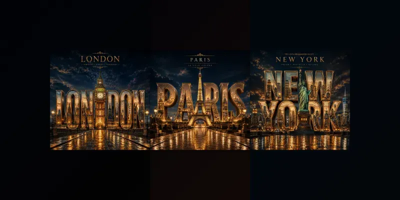 Monumental Landmark Name Posters Art generated by undefined