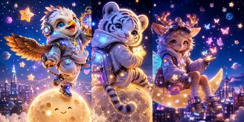 Dreamverse Cosmic 3D Characters generated by chatgpt-image