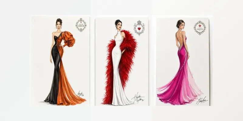 High Fashion Illustration Cards generated by undefined