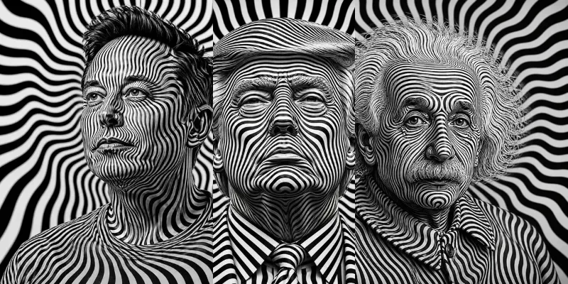Optical Illusion Icon Portraits generated by undefined