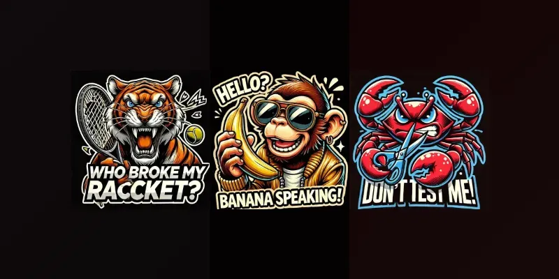 Funny Cartoon Stickers generated by undefined