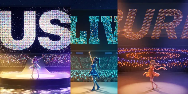 Anime Lightstick Mosaics