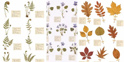 Pressed Herbarium Specimen Sheets generated by chatgpt-image