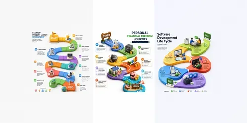 3D Isometric Roadmap Graphics generated by chatgpt-image