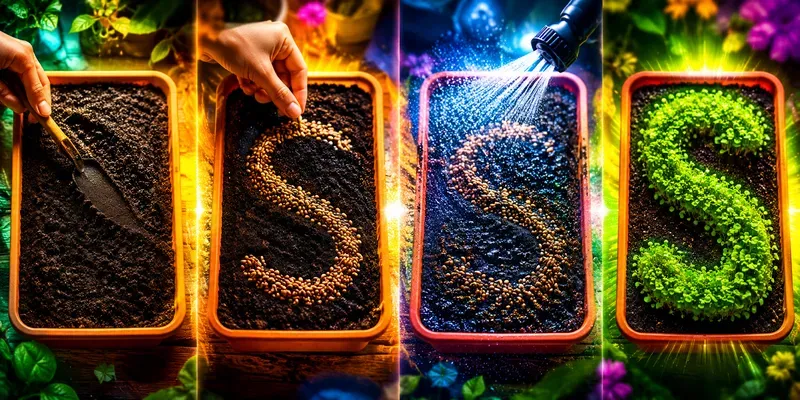 Seed Growth Letter Timelapses generated by undefined