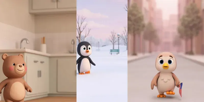 Cute 3D Clay Character Action Reveals generated by undefined