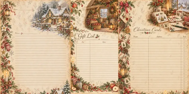 Cottagecore Christmas Journal Pages