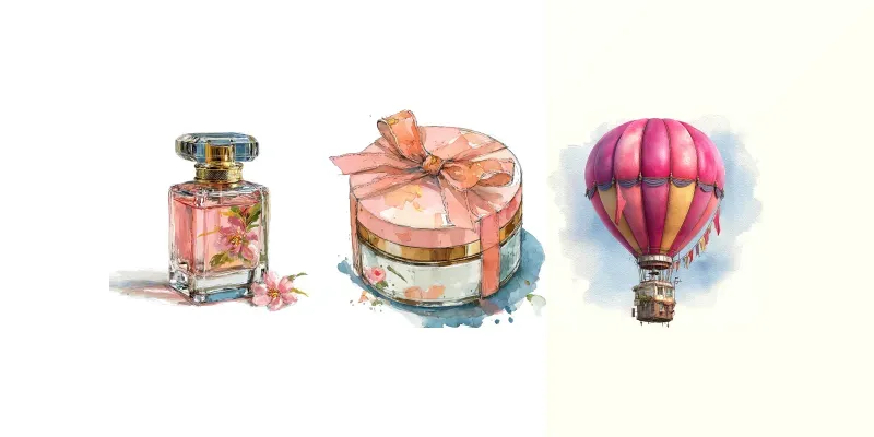 Blush Watercolor Luxury Icon Makers generated by undefined