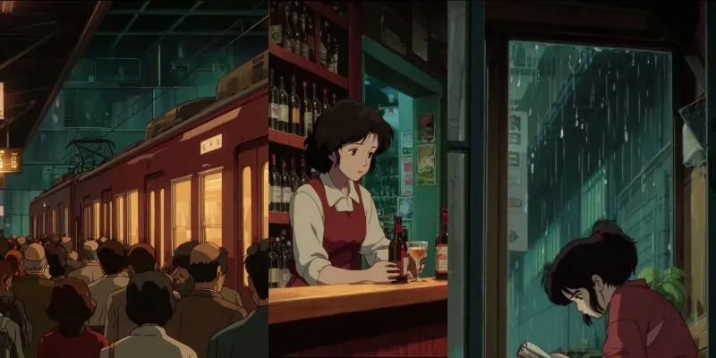 Warm Nostalgic 90s Anime Illustrations generated by undefined