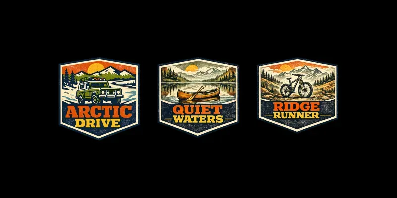 Retro 70s Adventure Badge Logo Design generated by undefined