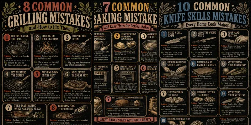Cooking Mistakes Infographic Makers generated by undefined