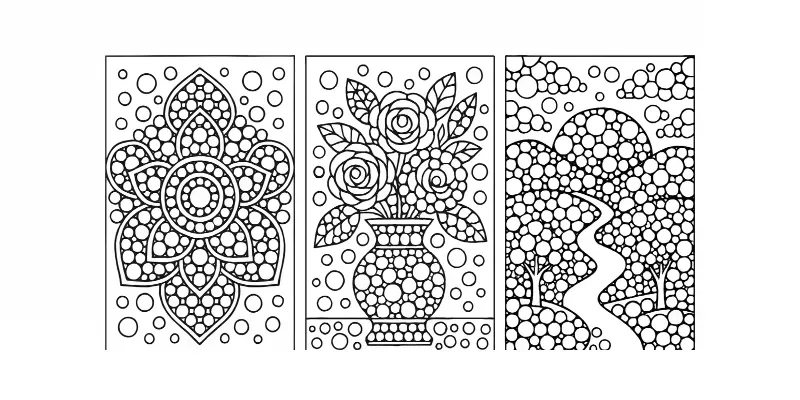 Adult Dot Marker Coloring Book Pages generated by undefined