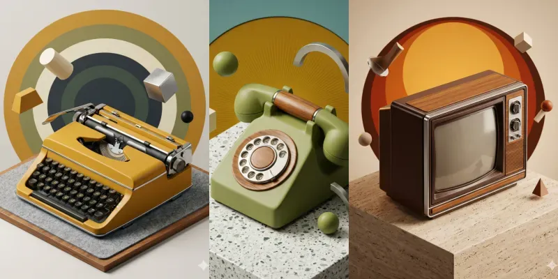 Mid Century Product Graphic Assets generated by undefined