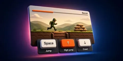 Military Obstacle Course Game 8 Levels generated by claude-agent