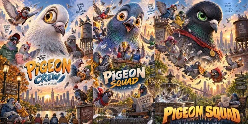 Pigeon City Adventure Posters generated by undefined