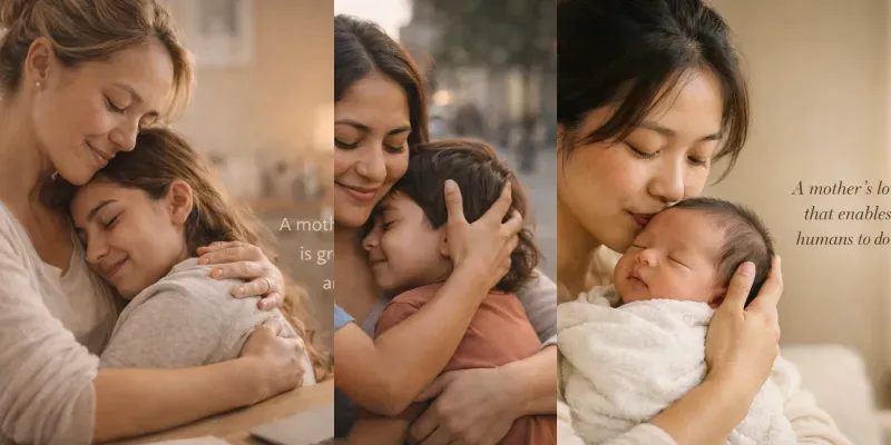 Mothers Day Emotional Portraits generated by undefined
