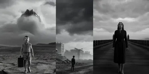 Cinematic Bw Colossal Horror Packs generated by grok-video