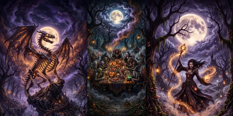 Halloween Fantasy Compositions Art generated by undefined