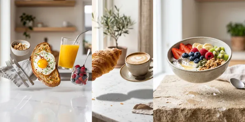Floating Breakfast Photography generated by undefined