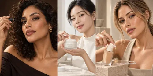 Luxury Beauty Product Model Ads generated by chatgpt-image