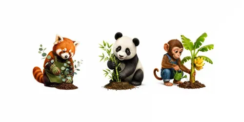Animal Gardens For Stickers generated by chatgpt-image