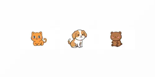 Cute Minimal Doodle Animal Illustrations generated by gemini-image