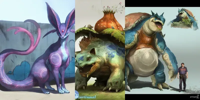 Concept Art Digital Realism Pokemon generated by undefined