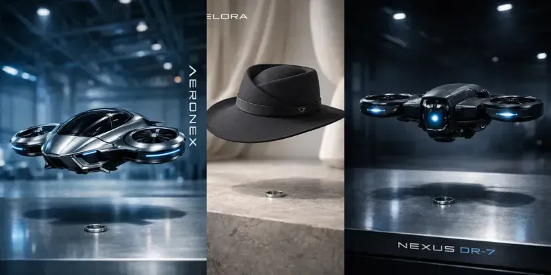 Premium Product Visuals With Logos generated by undefined