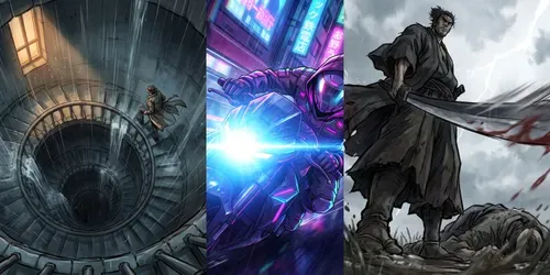 Dynamic Perspective Anime Cinematic Art generated by gemini-image