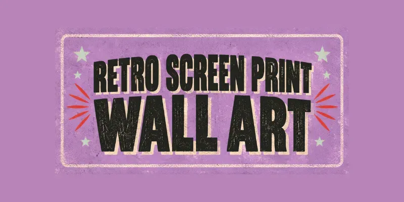 Retro Screen Print Wall Art generated by undefined