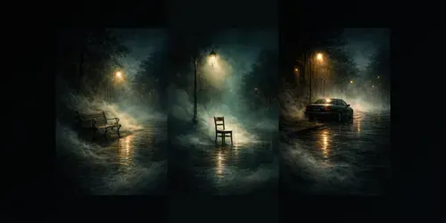 Silent City Stories Wall Art generated by chatgpt-image