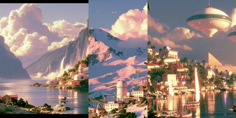 Futuristic World Landscapes generated by undefined