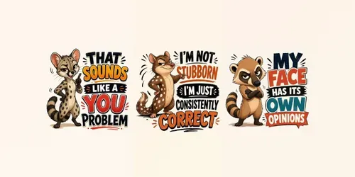 Funny Sassy Animal Quote Tshirt Packs generated by chatgpt-image