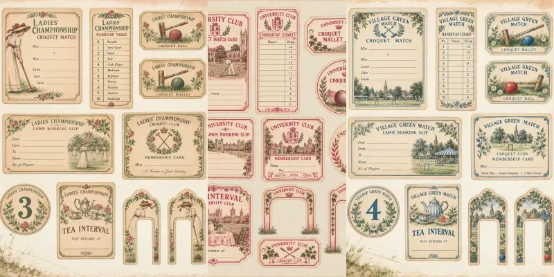 Croquet Lawn Club Ephemera