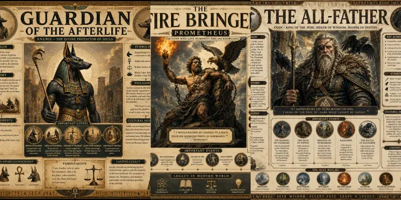 Mythic Infographic Posters generated by undefined