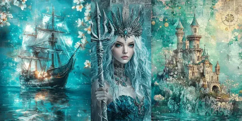 Pisces Sign Scrapbooking Papers generated by undefined