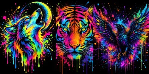 Neon Drip Pop Art Portraits generated by chatgpt-image
