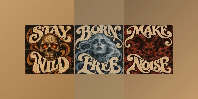 Gritty Retro Script Poster Designs
