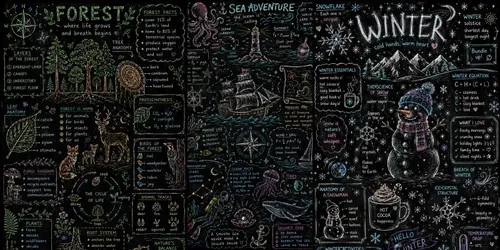 Chalkboard Doodle Universes generated by chatgpt-image