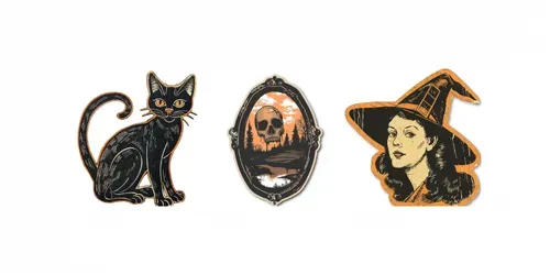 Halloween Retro Stickers generated by midjourney