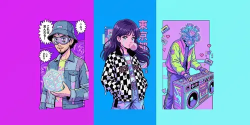 Neon Nostalgia Pop Art generated by gemini-image