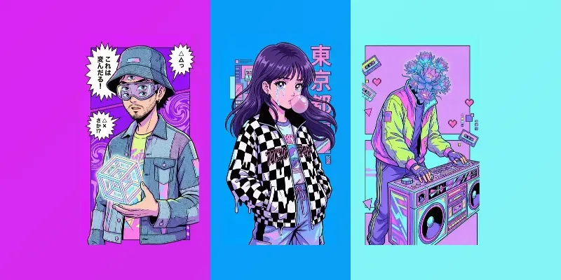 Neon Nostalgia Pop Art generated by undefined