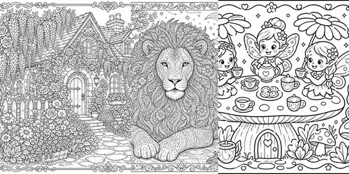 Cozy Coloring Book Page Generator generated by chatgpt-image