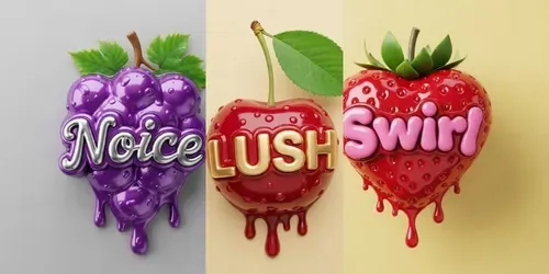 Glossy Fruit Dipped Emblems generated by imagen