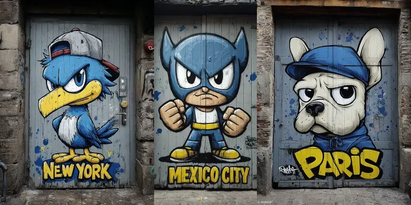 Street Art City Characters