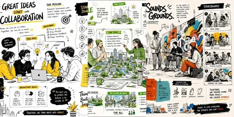 Creative Storyboard Sketches generated by undefined