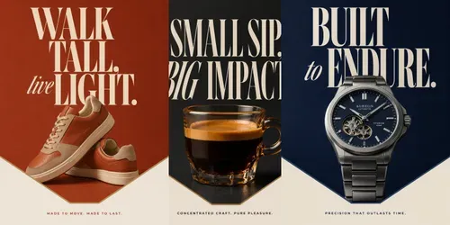 Editorial Vcut Product Branding Posters generated by chatgpt-image