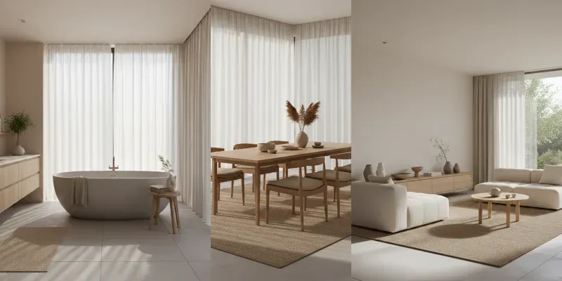 Modern Japandi Interior Photography generated by undefined